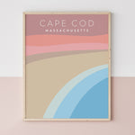 Load image into Gallery viewer, Cape Cod Massachusetts Minimalist Poster | Backstory Map Co.
