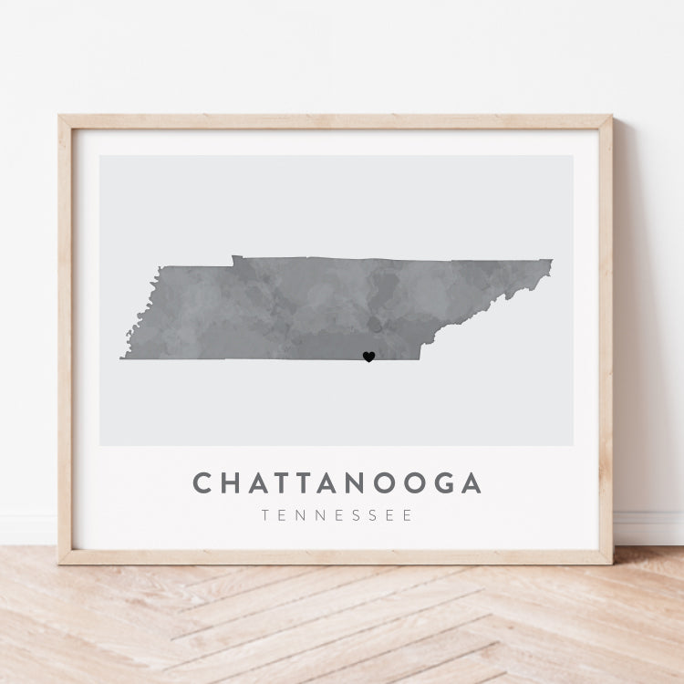 Chattanooga, Tennessee Map | Backstory Map Co.