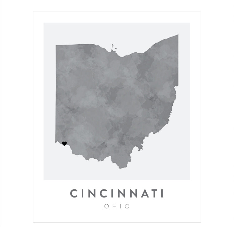 Cincinnati, Ohio Map | Backstory Map Co.
