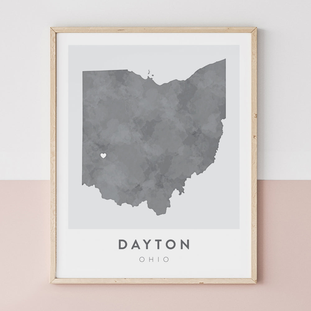 ohio map poster