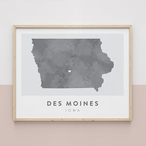 Des Moines, Iowa Map | Backstory Map Co.