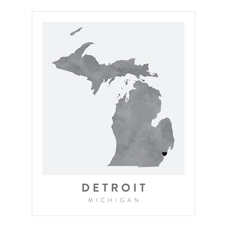 Detroit, Michigan Map | Backstory Map Co.