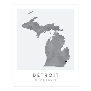 Detroit, Michigan Map | Backstory Map Co.