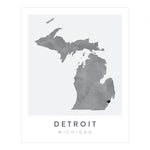 Load image into Gallery viewer, Detroit, Michigan Map | Backstory Map Co.
