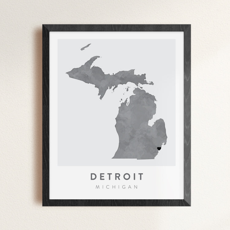 Detroit, Michigan Map | Backstory Map Co.