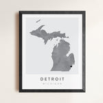 Load image into Gallery viewer, Detroit, Michigan Map | Backstory Map Co.
