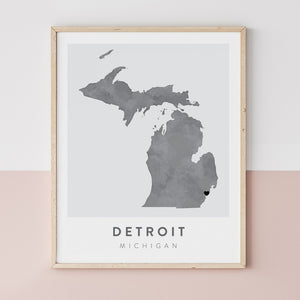 Detroit, Michigan Map | Backstory Map Co.