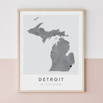 Load image into Gallery viewer, Detroit, Michigan Map | Backstory Map Co.
