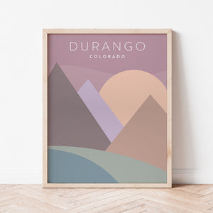 Durango Colorado Minimalist Poster | Backstory Map Co.