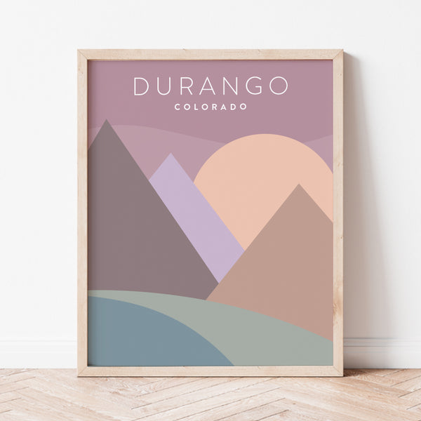 Durango Minimalist Art | Backstory Map Co.