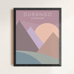 Load image into Gallery viewer, Durango Colorado Minimalist Poster | Backstory Map Co.
