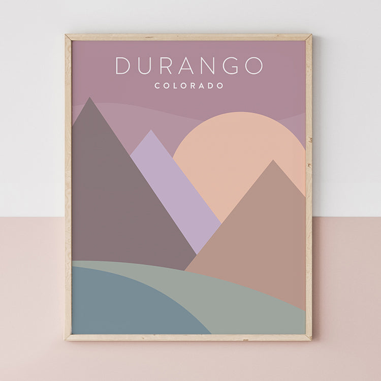 Durango Colorado Minimalist Poster | Backstory Map Co.