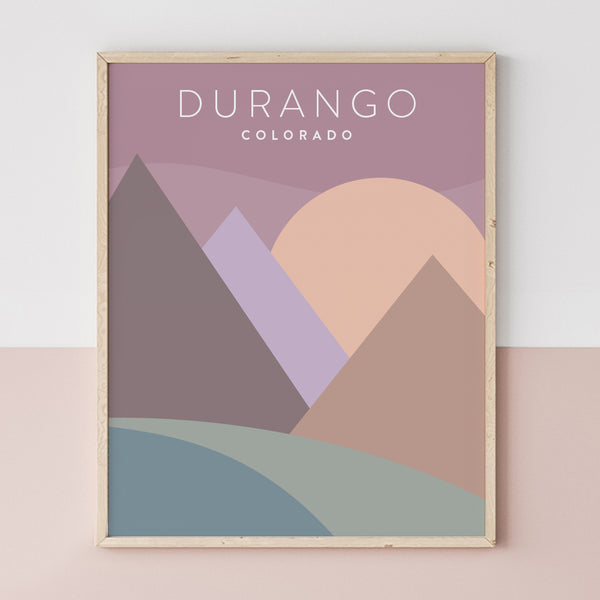 Durango Minimalist Art | Backstory Map Co.