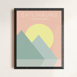 Load image into Gallery viewer, Gatlinburg Tennessee Minimalist Poster | Backstory Map Co.
