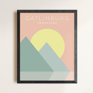 Gatlinburg Tennessee Minimalist Poster | Backstory Map Co.