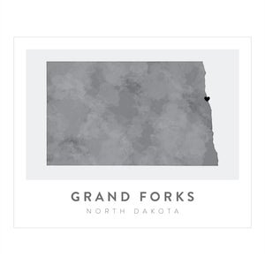 Grand Forks, North Dakota Map | Backstory Map Co.