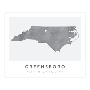 Greensboro, North Carolina Map | Backstory Map Co.