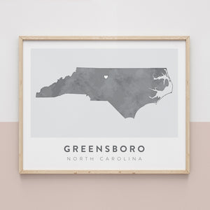 Greensboro, North Carolina Map | Backstory Map Co.
