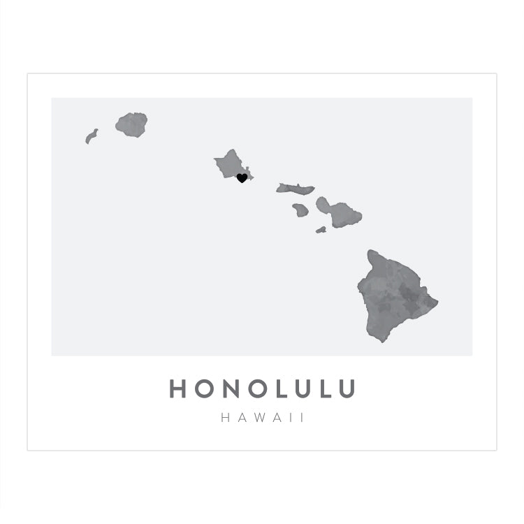 Honolulu, Hawaii Map | Backstory Map Co.