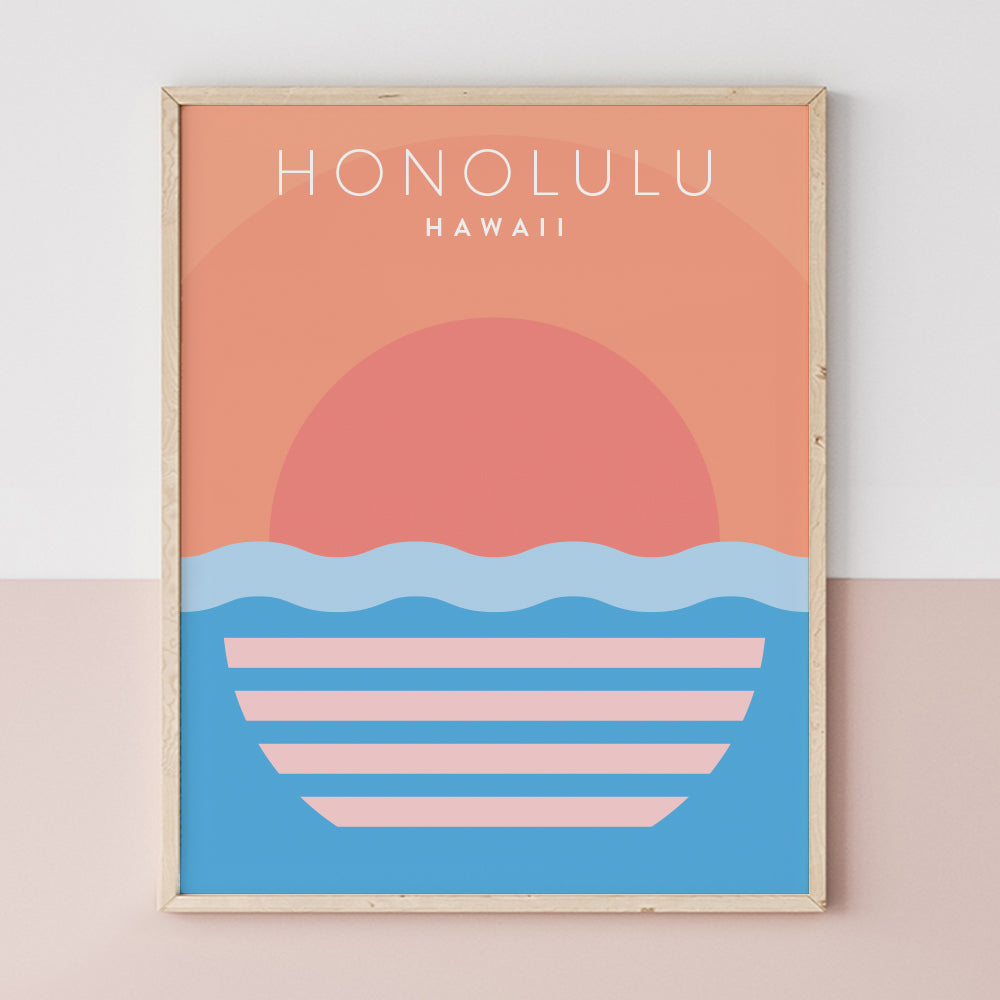 honolulu hawaii wall art