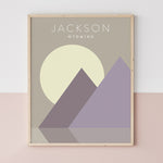 Load image into Gallery viewer, Jackson Wyoming Minimalist Poster | Backstory Map Co.
