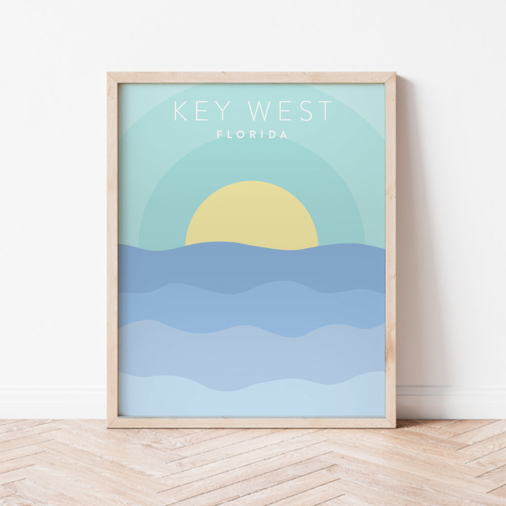 Key West Minimalist Poster | Backstory Map Co.