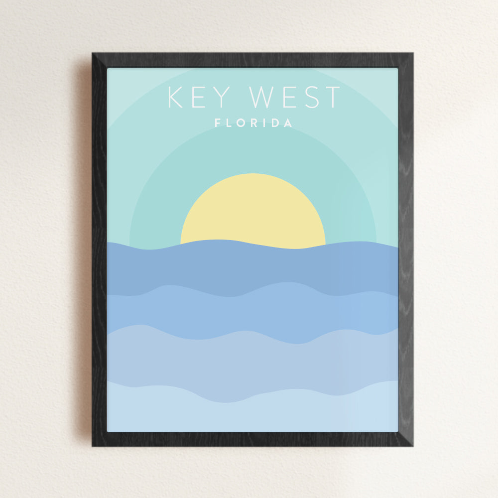 Key West Minimalist Poster | Backstory Map Co.
