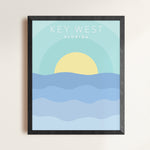 Load image into Gallery viewer, Key West Minimalist Poster | Backstory Map Co.
