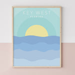Load image into Gallery viewer, Key West Minimalist Poster | Backstory Map Co.
