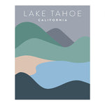 Load image into Gallery viewer, Lake Tahoe California Minimalist Poster | Backstory Map Co.
