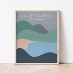 Load image into Gallery viewer, Lake Tahoe California Minimalist Poster | Backstory Map Co.
