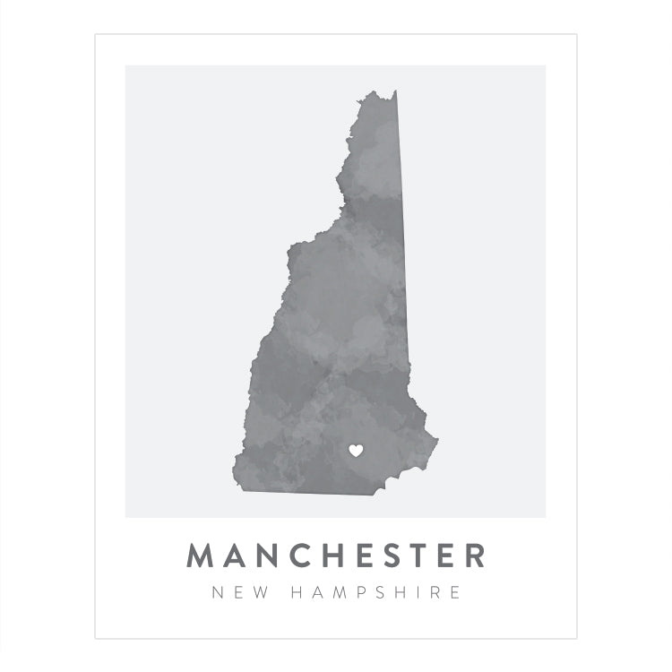 Manchester, New Hampshire Map | Backstory Map Co.