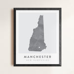Load image into Gallery viewer, Manchester, New Hampshire Map | Backstory Map Co.
