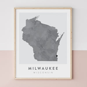 milwaukee map poster