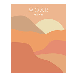 Moab Utah Minimalist Poster | Backstory Map Co.