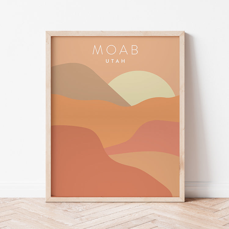 Moab Utah Minimalist Poster | Backstory Map Co.