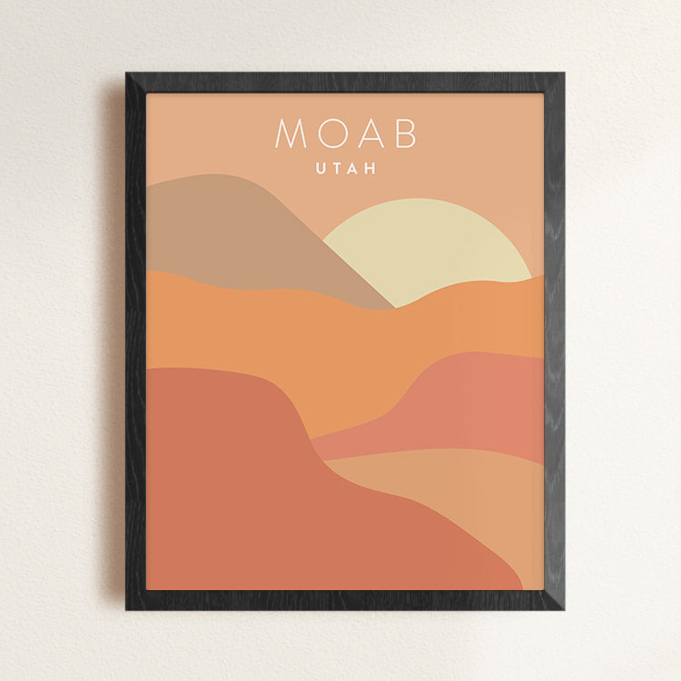 Moab Utah Minimalist Poster | Backstory Map Co.