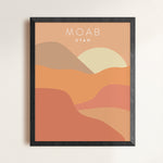 Load image into Gallery viewer, Moab Utah Minimalist Poster | Backstory Map Co.
