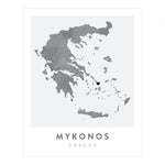 Load image into Gallery viewer, Mykonos, Greece Map | Backstory Map Co.
