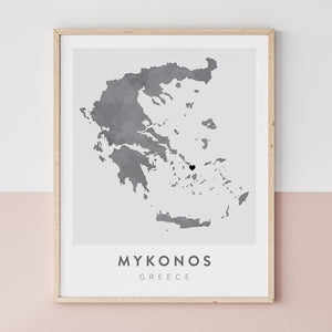 mykonos greece wall art