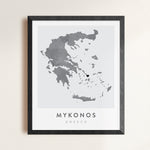 Load image into Gallery viewer, Mykonos, Greece Map | Backstory Map Co.
