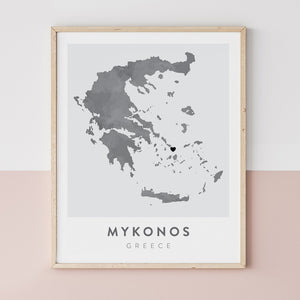 Mykonos, Greece Map | Backstory Map Co.