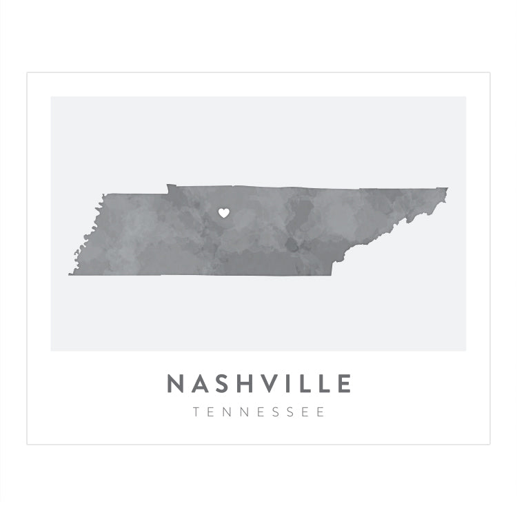 Nashville, Tennessee Map | Backstory Map Co.
