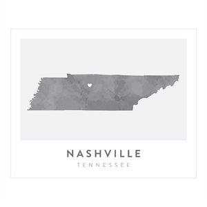 Nashville, Tennessee Map | Backstory Map Co.