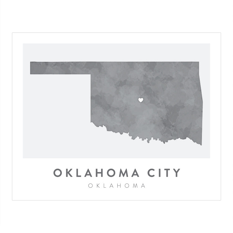 Oklahoma City, Oklahoma Map | Backstory Map Co.