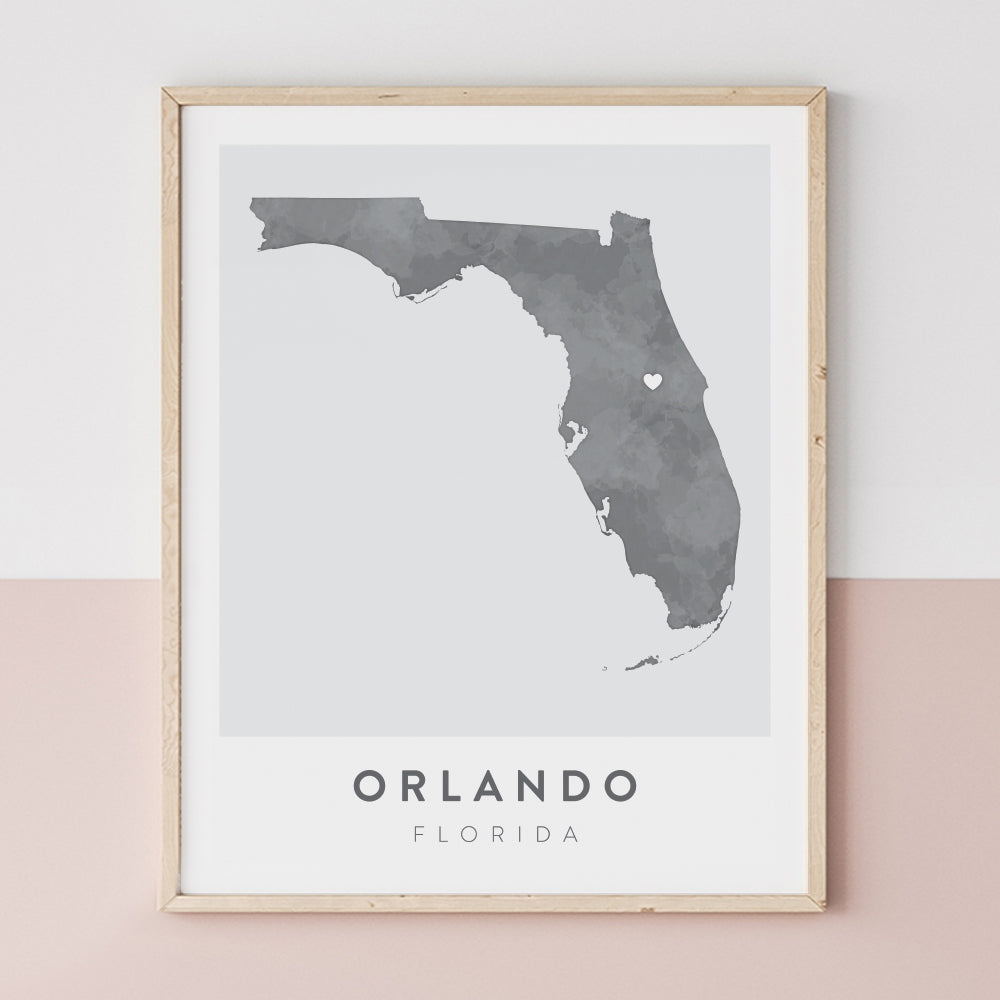 orlando map poster