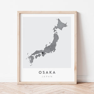 osaka japan map