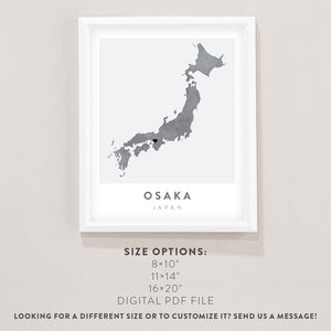 map of japan poster
