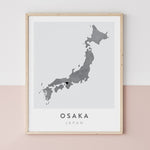 Load image into Gallery viewer, Osaka, Japan Map | Backstory Map Co.
