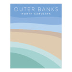 Load image into Gallery viewer, Outer Banks North Carolina Minimalist Poster | Backstory Map Co.
